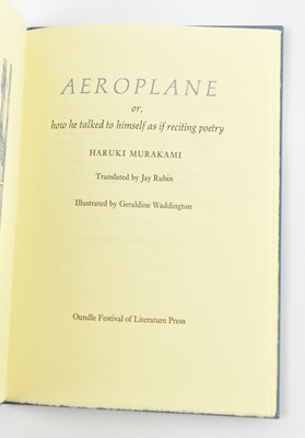 Lot 395 - MURAKAMI, HARUKI. 2007 AEROPLANE SIGNED LIMITED EDITION SCARCE