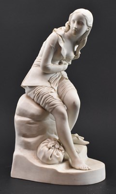 Lot 90 - JOHN BELL FOR MINTON - VICTORIAN PARIAN WARE FIGURE OF DOROTHEA