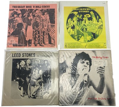Lot 120 - THE ROLLING STONE - BOOTLEGS - FOUR VINYL RECORDS