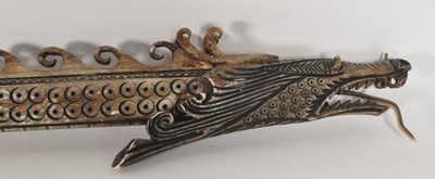 Lot 275 - 20TH CENTURY CHINESE CARVED BONE DRAGON DART BLOWER / BLOWGUN