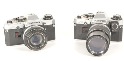 Lot 281 - OLYMPUS - TWO 1980S OM10 35MM SLR CAMERAS