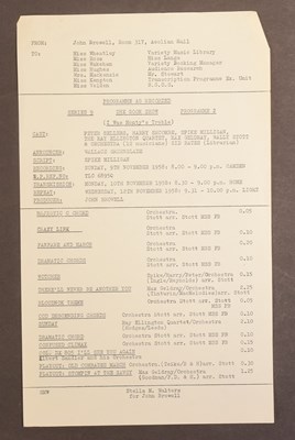 Lot 14 - THE GOON SHOW – BBC COMEDY SHOW 1951-1960 - ORIGINAL RECORDING SCRIPT