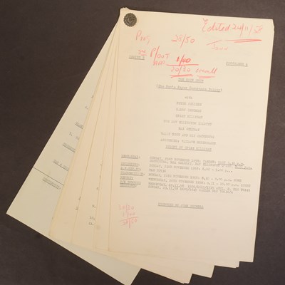 Lot 22 - THE GOON SHOW – BBC COMEDY SHOW 1951-1960 - ORIGINAL RECORDING SCRIPT