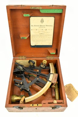 Lot 130 - CARY, LONDON - EARLY 20TH CENTURY BRASS VERNIER SEXTANT IN CASE