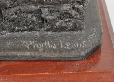 Lot 79 - PHYLLIS LEWIS - 1997 THE MINER AND THE PIG POTTERY SCULPTURE