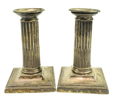 Lot 76 - PAIR OF VICTORIAN HALLMARKED SILVER CANDLESTICKS