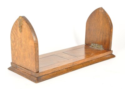 Lot 298 - EARLY 20TH CENTURY WOODEN OAK BOOKSLIDE