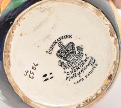 Lot 42 - HAND PAINTED CORONAWARE FLORAL VASE