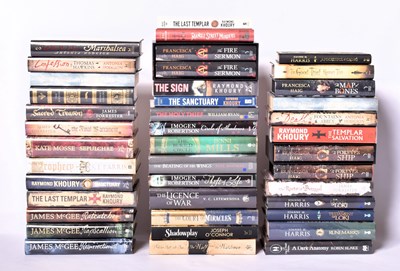 Lot 228 - SIGNED MODERN FIRST EDITIONS. LARGE COLLECTION OF HISTORICAL THRILLERS