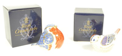 Lot 93 - ROYAL CROWN DERBY - LATE 20TH CENTURY BONE CHINA BIRD PAPERWEIGHTS