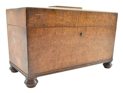 Lot 126 - 19TH CENTURY POLLARD OAK WOOD TEA CADDY
