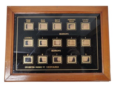 Lot 53 - 19TH CENTURY SERVANT'S / BUTLER'S BELL CALL BOARD