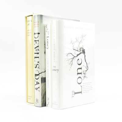 Lot 375 - MICHAEL HURLEY, ANDREW. SIGNED PROOF COPY OF THE LONEY, TWO SIGNED FIRST EDITIONS & ANOTHER
