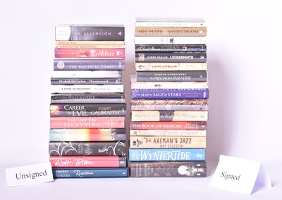 Lot 254 - SIGNED MODERN FIRST EDITIONS. LARGE COLLECTION OF THRILLERS, HISTORICAL & LITERARY FICTION TITLES