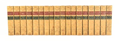 Lot 318 - BINDINGS. INCOMPLETE HALF CALF SET OF THE WORKS OF WILLIAM MAKEPEACE THACKERAY