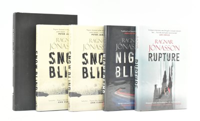 Lot 370 - SCANDI CRIME FICTION. COLLECTION OF FOUR RAGNAR JONASSON WORKS & LIMITED EDITION JO NESBO