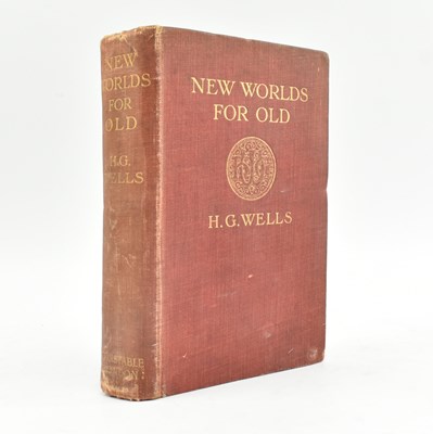 Lot 369 - WELLS, HERBERT GEORGE. 1908 NEW WORLDS FOR OLD FIRST EDITION IN ORIG. CLOTH