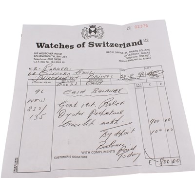 Lot 40 - 14CT GOLD ROLEX OYSTER PERPETUAL DATE 1500 WRISTWATCH