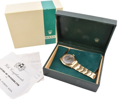 Lot 40 - 14CT GOLD ROLEX OYSTER PERPETUAL DATE 1500 WRISTWATCH