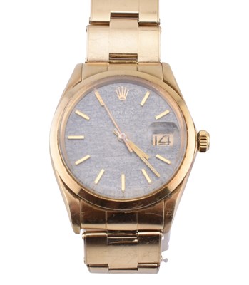Lot 40 - 14CT GOLD ROLEX OYSTER PERPETUAL DATE 1500 WRISTWATCH