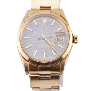 Lot 40 - 14CT GOLD ROLEX OYSTER PERPETUAL DATE 1500 WRISTWATCH