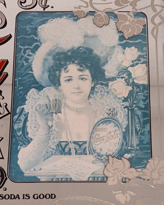 Lot 112 - VINTAGE COCA COLA PUB ADVERTISING MIRROR