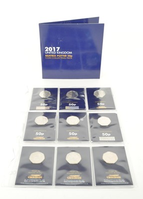 Lot 509 - COLLECTION OF UK BEATRIX POTTER FIFTY PENCE COINS