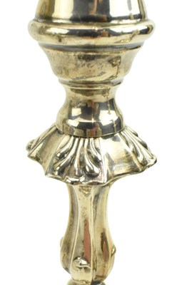 Lot 2 - PAIR OF 20TH CENTURY HALLMARKED SILVER SHABBATH CANDLESTICKS
