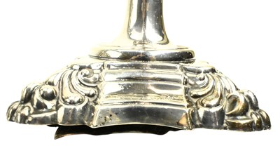 Lot 2 - PAIR OF 20TH CENTURY HALLMARKED SILVER SHABBATH CANDLESTICKS