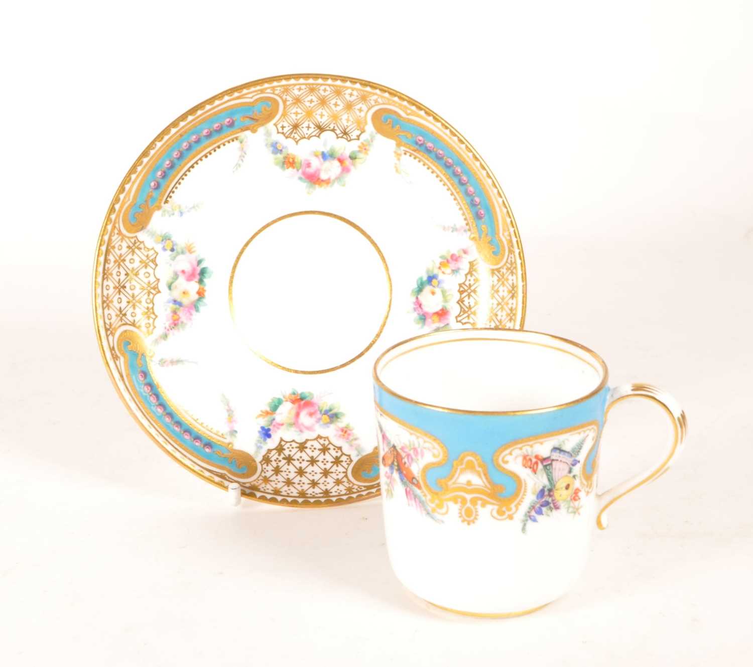 Lot 107 - ENGLISH LATE 19TH CENTURY CHINA CUP AND SAUCER