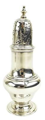 Lot 3 - GEORGE III HALLMARKED SILVER SUGAR SIFTER / CASTOR