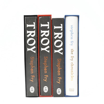 Lot 283 - FRY, STEPHEN. THREE SIGNED LIMITED EDITIONS OF TROY & THE FRY CHRONICLES, ALL SIGNED