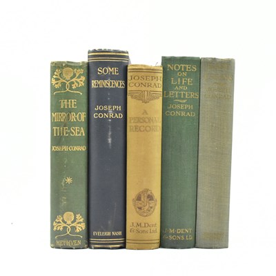 Lot 232 - CONRAD, JOSEPH. FIVE AUTOBIOGRAPHICAL FIRST EDITIONS IN THE ORIG. CLOTH