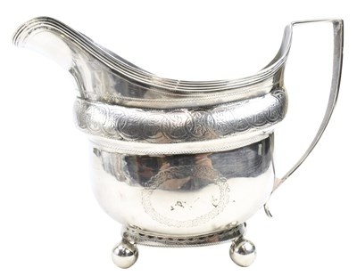 Lot 15 - GEORGE III HALLMARKED SILVER CREAMER / MILK JUG