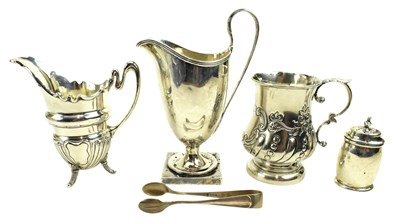 Lot 54 - VICTORIAN & TWO EDWARD VII HALLMARKED SILVER CREAMER JUGS