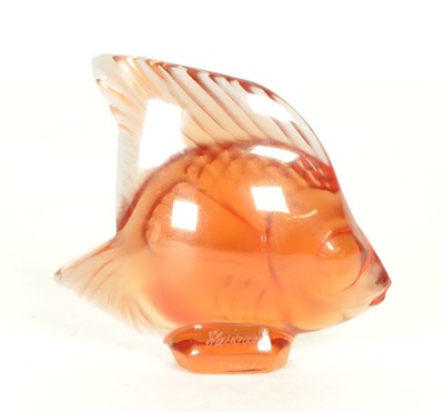 Lot 112 - LALIQUE - 20TH CENTURY FRENCH GLASS FISH FIGURE