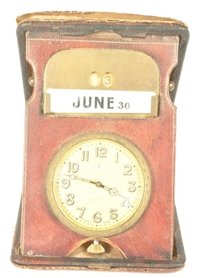 Lot 348 - SIR JOHN BENNETT - 19TH CENTURY TRAVEL CLOCK AND PERPETUAL CALENDAR