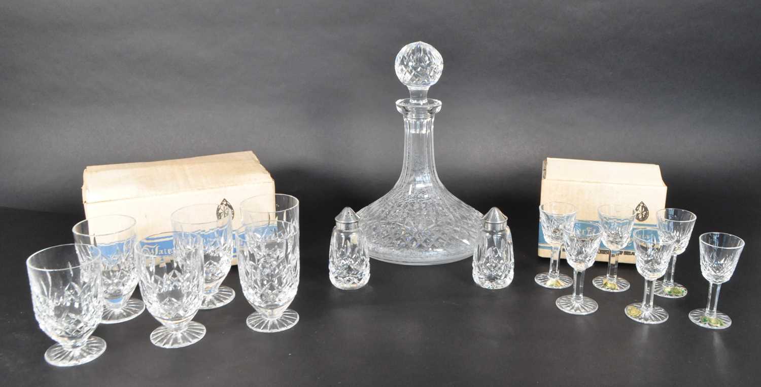 Lot 125 - WATERFORD CRYSTAL, IRELAND - LISMORE CRYSTAL GLASSES & DECANTER