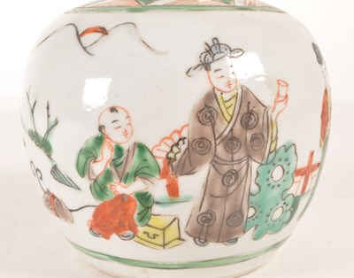 Lot 117 - 19TH CENTURY CHINESE CHINA FAMILLE VERTE GINGER JAR