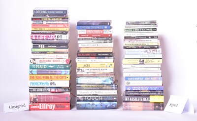 Lot 294 - SIGNED MODERN FIRST EDITIONS. LARGE COLLECTION OF SIGNED & UNSIGNED LITERARY FICTION & THRILLERS