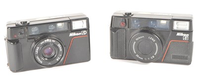 Lot 351 - NIKON - TWO 1980S L35 AF RANGE COMPACT 35MM CAMERAS