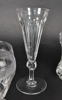 Lot 128 - COLLECTION OF 19TH CENTURY CUT DRINKING GLASSES & DECANTER