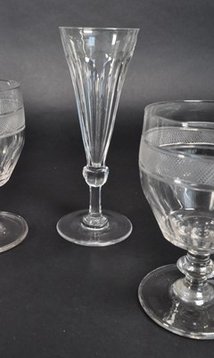 Lot 128 - COLLECTION OF 19TH CENTURY CUT DRINKING GLASSES & DECANTER