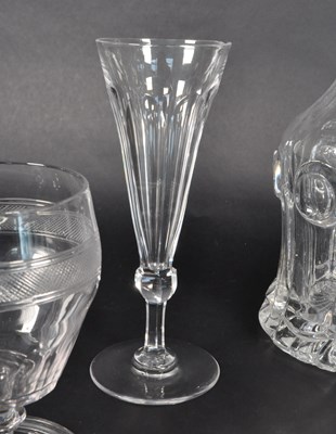 Lot 128 - COLLECTION OF 19TH CENTURY CUT DRINKING GLASSES & DECANTER