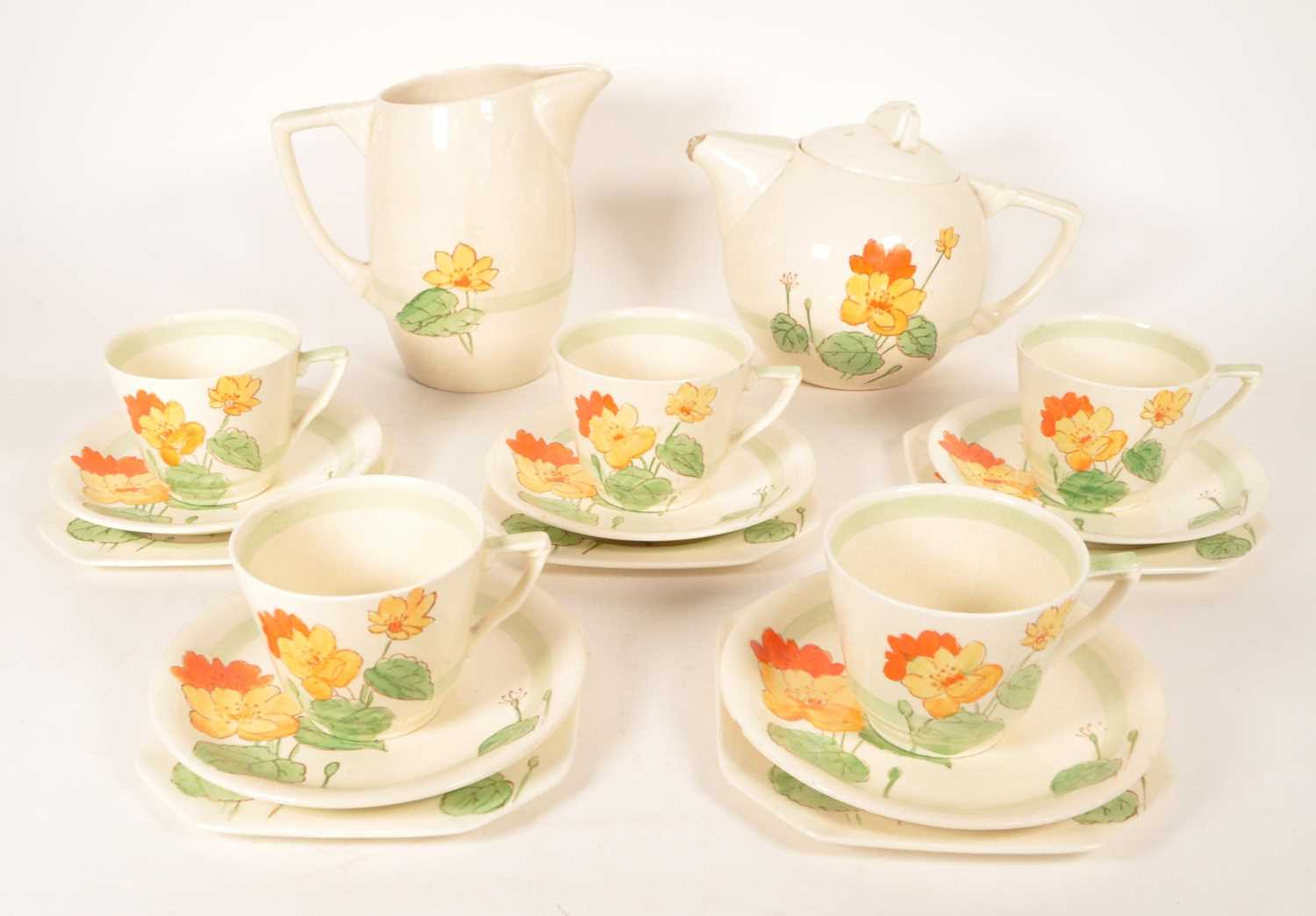 Lot 123 - MIDWINTER - MID CENTURY ART DECO STYLE TEA SERVICE