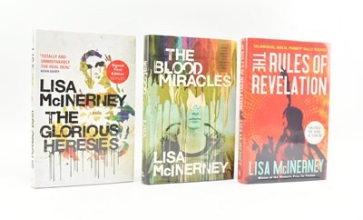 Lot 280 - IRISH FICTION:- MCINERNEY, LISA. 2015-2021 THREE NOVELS INCL. THE GLORIOUS HERESIES
