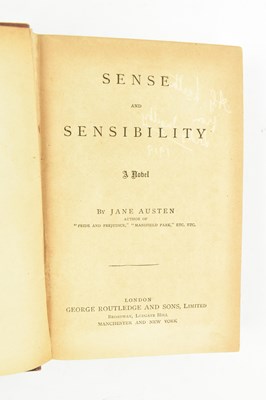 Lot 22 - AUSTEN, JANE. C1895 SENSE AND SENSIBILITY IN ORIG. CLOTH