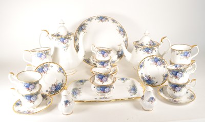 Lot 132 - ROYAL ALBERT - MOONLIGHT ROSE - 1987 BONE CHINA TEA SERVICE