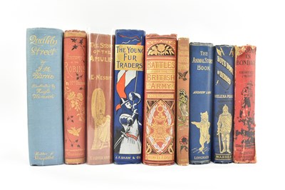 Lot 326 - CHILDRENS & ILLUSTRATED. COLLECTION OF NINE DECORATIVE & PICTORIAL CLOTH TITLES
