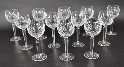 Lot 178 - WATERFORD, IRELAND - TWELVE HOCK DRINKING CRYSTAL GLASSES